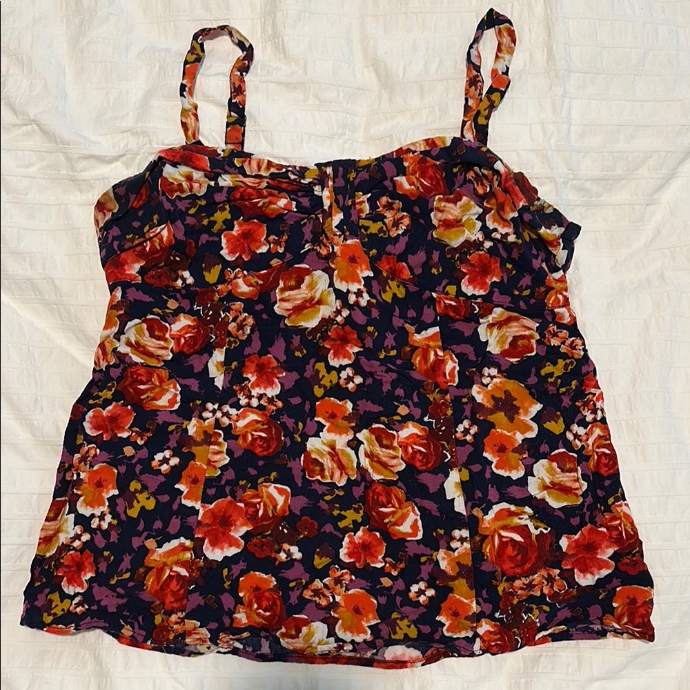 PacSun Orange Brown Smocked Camisole Top